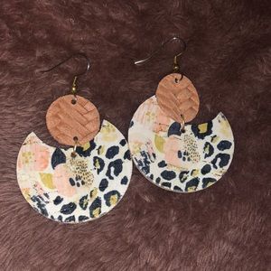 Never worn cork earrings